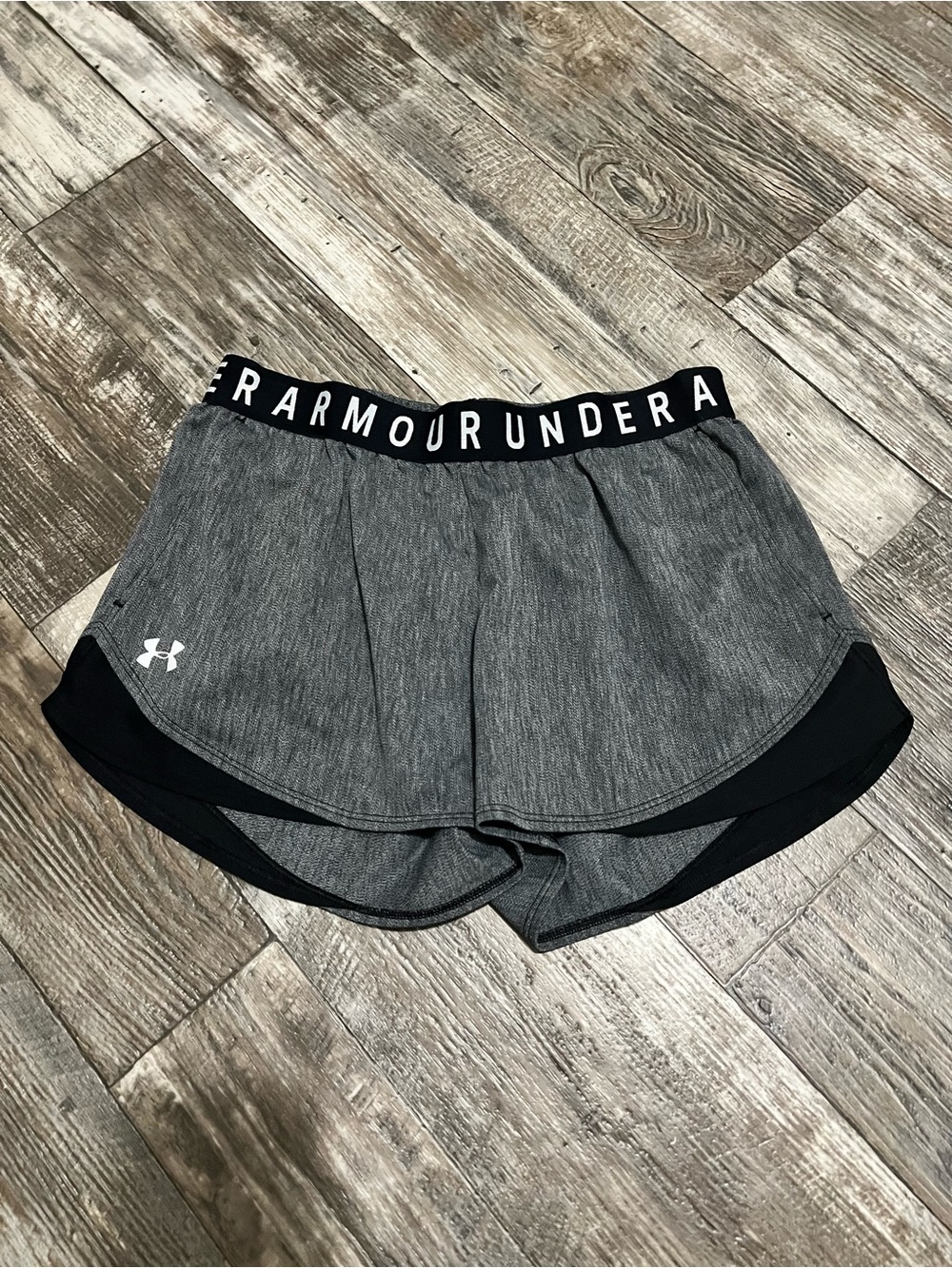Under Armour Grey Heather Athletic Shorts with Branded Waistband